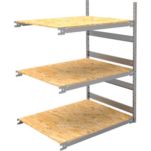 Wide Span Record Storage Shelving, Steel, 3 Shelves, 42" W x 32" D x 60" H, Add-On Kit Kelford