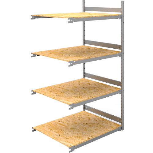 Wide Span Record Storage Shelving, Steel, 4 Shelves, 42" W x 32" D x 84" H, Add-On Kit Kelford