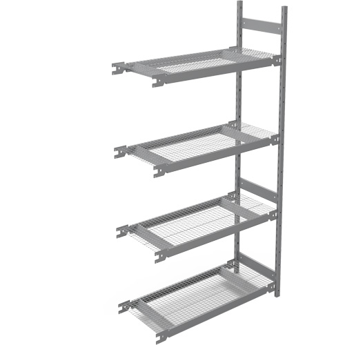 Wide Span Storage Shelving, Steel, Boltless, 1340 lbs. Capacity, 42" W x 84" H x 18" D Kelford