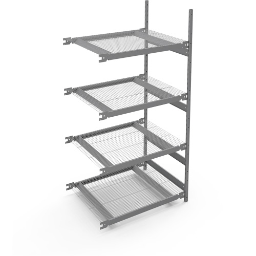 &eacute;tag&egrave;re de grande largeur, Acier, Sans boulons, Capacit&eacute; 1340 lb, 42" la x 84" h x 32" p Kelford
