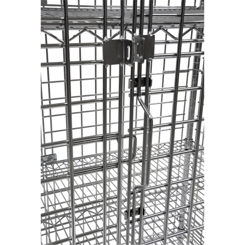 Security Cart, Chrome Plated, 48" x 69" x 24", 500 lbs. Capacity Kelford