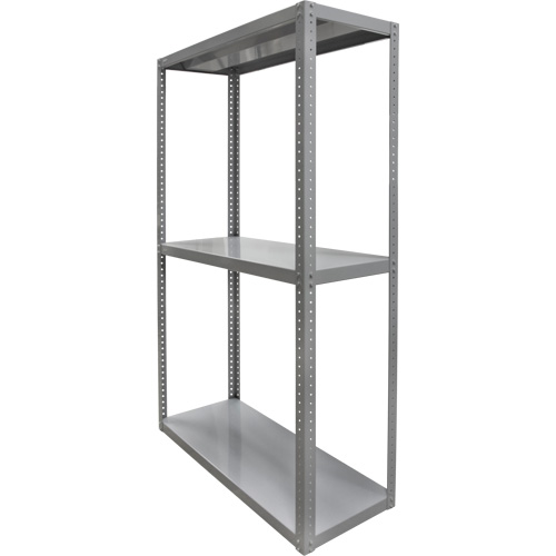 Heavy-Duty Shelving, Steel, Bolted, 3000 lbs. Capacity, 36" W x 72" H x 18" D Kelford