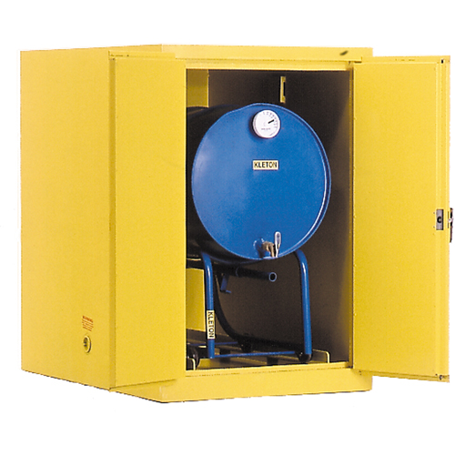 Drum Safety Cabinets, 400 lbs. Cap., Yellow Kelford