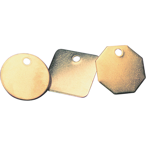 Blank Tags, Brass, 1.5" dia Kelford