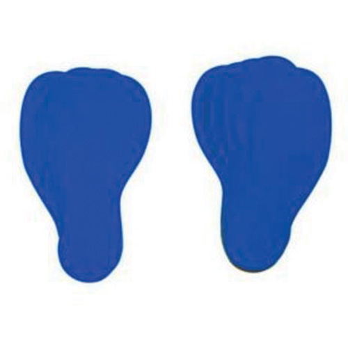 &eacute;tiquettes pour marquage des planchers, Empreinte de pas, 12" lo x 3,75" la, Bleu, Vinyle Kelford