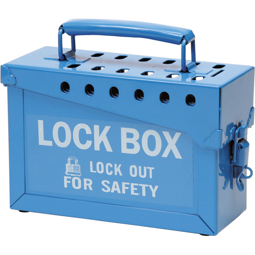 Portable Metal Lock Box, Blue Kelford