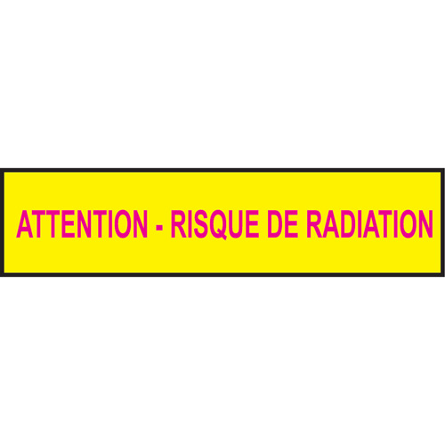 Barricade Tape, French, 3" W x 1000' L, 3.5 mils, Magenta on Yellow Kelford