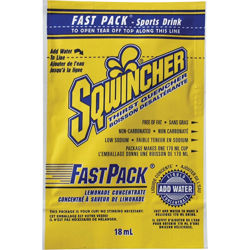 Sqwincher&reg; Rehydration Drink Fast Pack&reg;, Single Serve, Lemonade Kelford