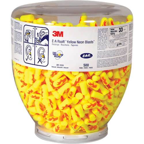 Bouchons d'oreilles E-A-RSoft Yellow Neon, Vrac - Contenant Kelford