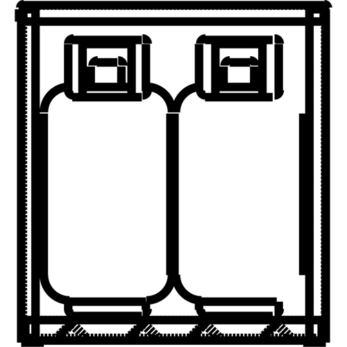 Armoires en aluminium pour bouteilles GPL, nbre de bouteilles: 4, 30" , 32" , 33-1/2" , Argent Kelford
