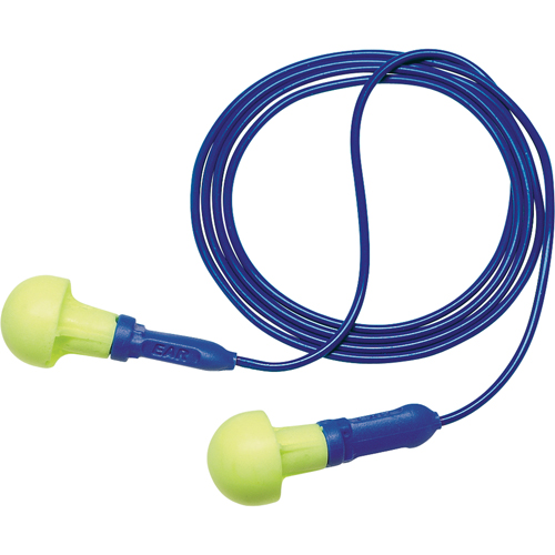 Bouchons d'oreilles d&eacute;tectables E-A-R Push-ins, Avec cordon, Taille unique, Vrac - Sac en poly, NRR dB NRR 28 dB Kelford