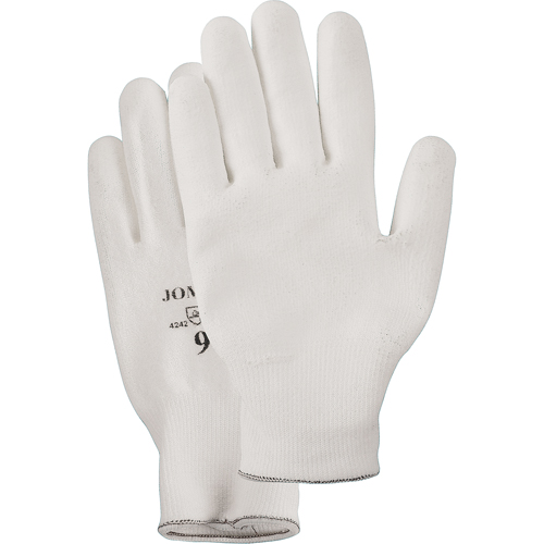 Gants enduit &agrave; paume tricot&eacute;e blanc, Taille Petit/7, Rev&ecirc;tement Polyur&eacute;thane, Enveloppe en PEHP, EN 388 niveau 2 Kelford
