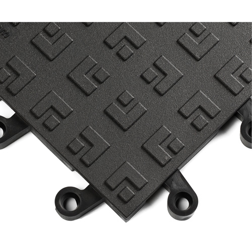 Syst&egrave;mes de carrelage ergonomiques ErgoDeck No 562, PVC, 1-1/2' la c, 1-1/2' lo, 7/8" &eacute;paisseur, Noir Kelford