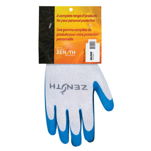 Gants enduits tricot&eacute; sans couture en caoutchouc naturel, 8, R&ecirc;vetement Latex de caoutchouc, Calibre 10, Enveloppe en Polyester/Coton Kelford