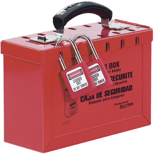 Latch Tight Portable Group Lock Box, Red Kelford