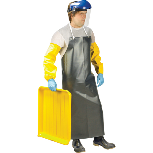 Tabliers &agrave; usage intensif, Nitrile/Polyester, 48" lo x 35" la, Noir Kelford