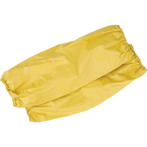 Disposable Sleeves with Elastic Cuffs, 18" long, Polyester/PVC, Yellow Kelford