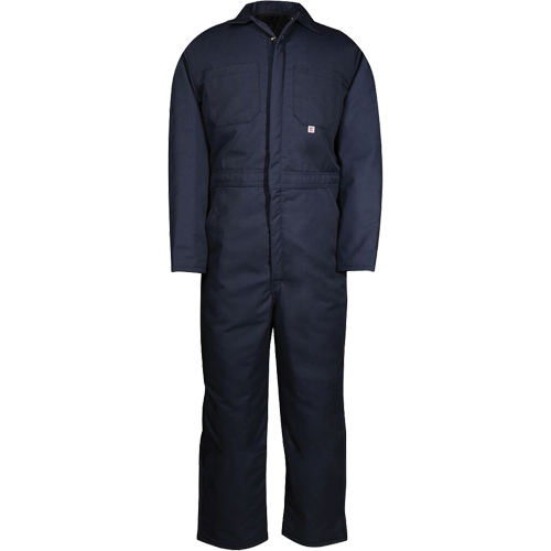 Insulated Coveralls, Men's, Navy Blue, Size Medium Kelford
