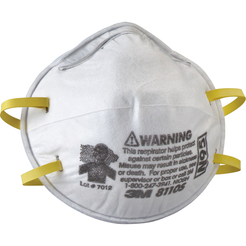 Respirateurs contre les particules 8110S, N95, Certifi&eacute; NIOSH, Petit Kelford