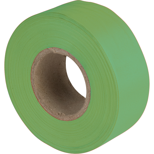 Flagging Tape, 1.1875" W x 150' L, Fluorescent Green Kelford