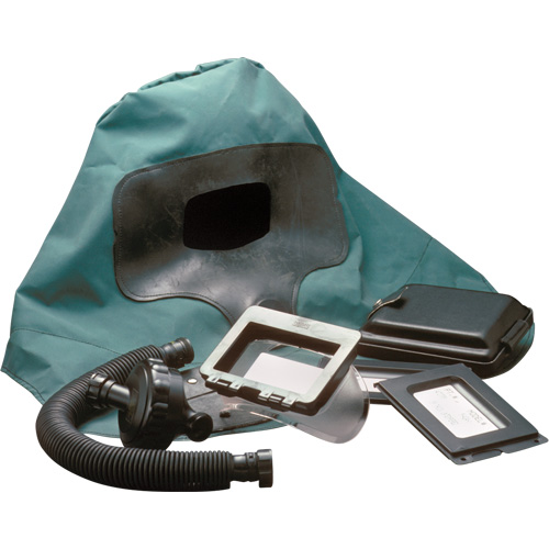 Abrasi-Blast Supplied-Air Respirator Shoulder-Length Hood, Medium, Soft Top, Single Shroud Kelford