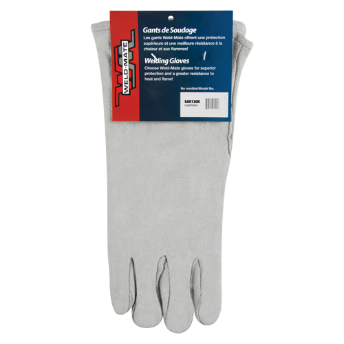 Gants de soudeur d'usage standard, Cuir de vache refendu, Taille Grand Kelford