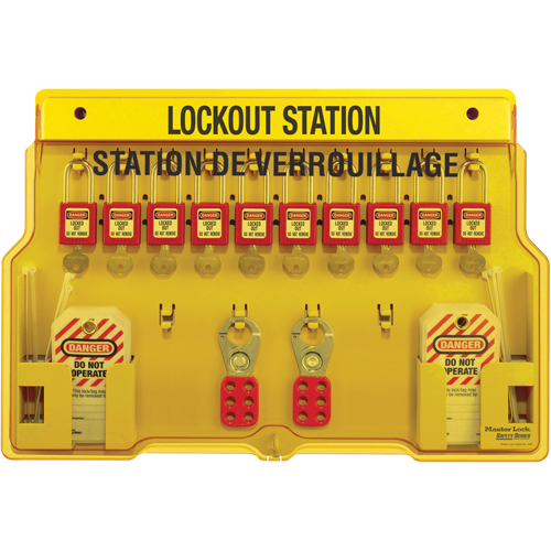 Station de verrouillage, Cadenas Aluminium, Capacit&eacute; de 10, Cadenas Compris Kelford