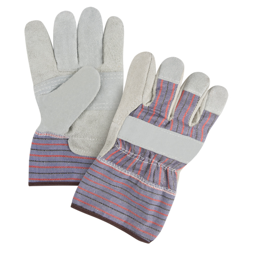 Gants d'ajusteur &agrave; paume renforc&eacute;e de premi&egrave;re qualit&eacute;, Grand, Paume en Cuir de vache refendu, Doublure en Coton Kelford