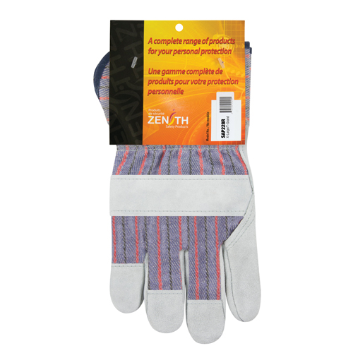 Rugged Fitters Gloves, X-Large, Split Cowhide Palm, Cotton Inner Lining Kelford