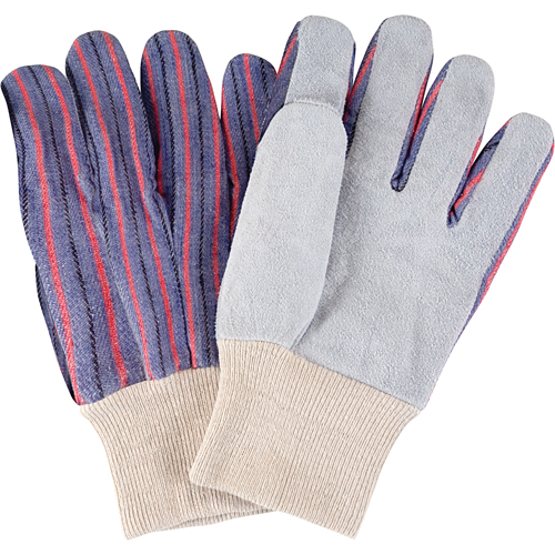 Gants de travail d'usage standard, Grand, Paume en Cuir de vache refendu Kelford
