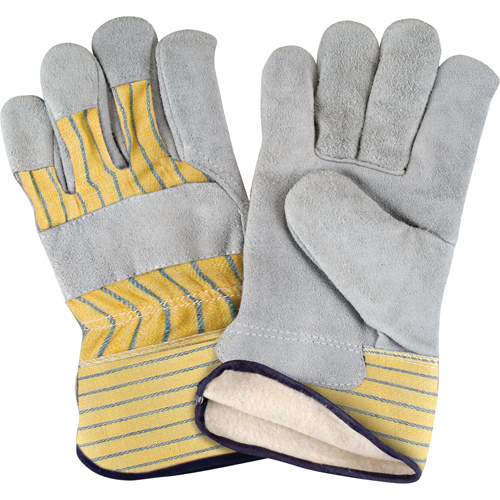 Winter-Lined Fitters Gloves, X-Large, Split Cowhide Palm, Cotton Fleece Inner Lining Kelford