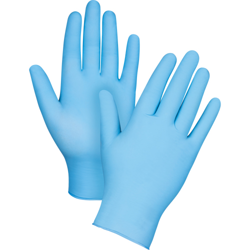 Gants d'examen r&eacute;sistants &agrave; la perforation, Petit, Nitrile, 4,5 mils, Poudr&eacute;s, Bleu Kelford