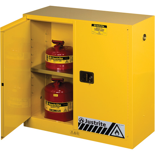 Sure-Grip&reg; Ex Flammable Storage Cabinets, 30 gal., 2 Door, 43" W x 44" H x 18" D Kelford