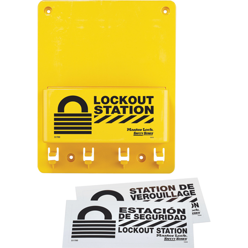 Compact Lockout Station, None Padlocks, 4 Padlock Capacity, Padlocks Not Included Kelford