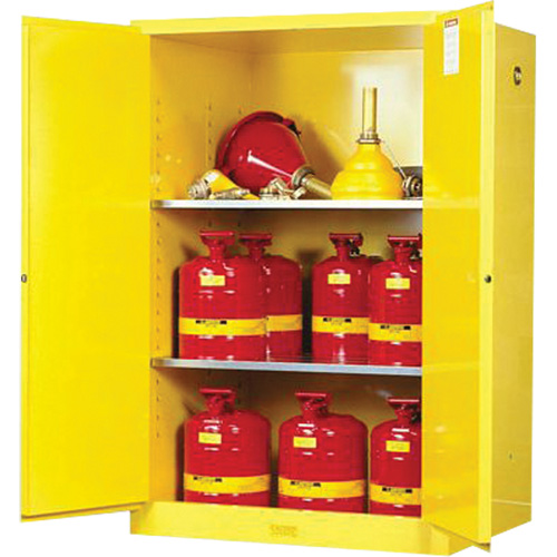 Sure-Grip&reg; Ex Flammable Storage Cabinets, 90 Gal., 2 Door, 43" W x 65" H x 34" D Kelford