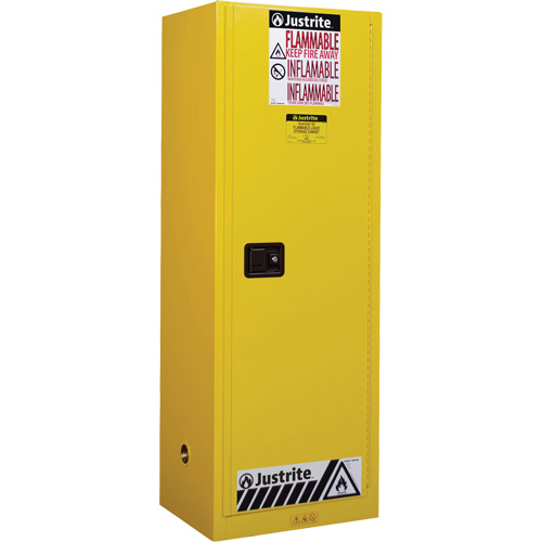 Sure-Grip&reg; EX Slimline Flammable Safety Cabinet, 22 gal., 1 Door, 23.25" W x 65" H x 18" D Kelford