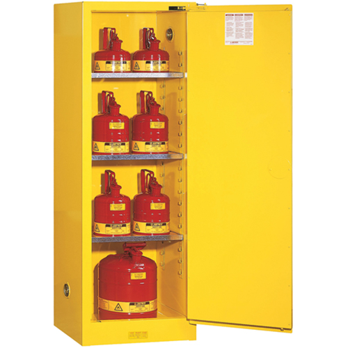 Sure-Grip&reg; EX Slimline Flammable Safety Cabinet, 22 gal., 1 Door, 23.25" W x 65" H x 18" D Kelford