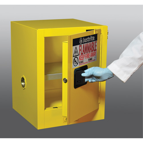 Sure-Grip&reg; EX Countertop Flammable Safety Cabinet, 4 gal., 1 Door, 17" W x 22" H x 17" D Kelford