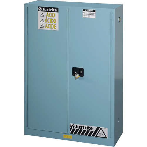 ChemCor&reg; Lined Acid/Corrosive Storage Cabinets, 45 gal., 43" x 65" x 18" Kelford