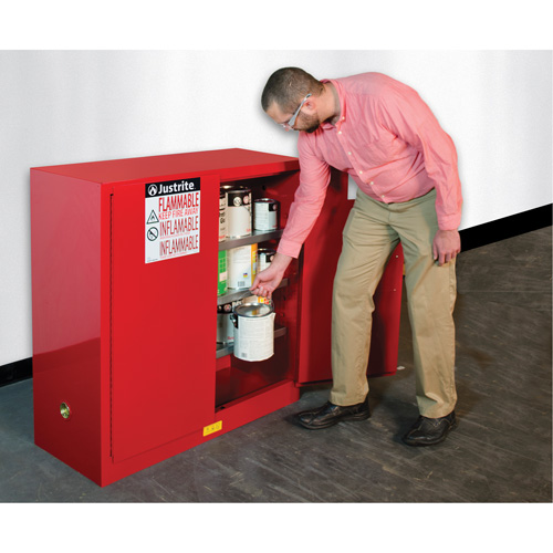 Sure-Grip&reg; EX Combustibles Safety Cabinet for Paint and Ink, 40 gal., 3 Shelves Kelford
