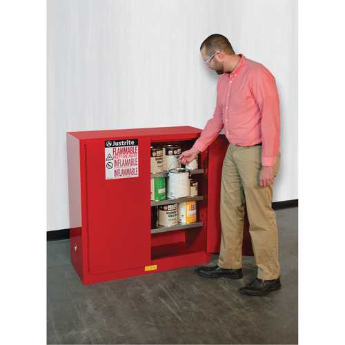 Sure-Grip&reg; EX Combustibles Safety Cabinet for Paint and Ink, 40 gal., 3 Shelves Kelford
