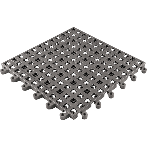 Tapis Ergodeck tout usage No 564 & No 566, PVC, 1-1/2' la c, 1-1/2' lo, 7/8" &eacute;paisseur, Charbon Kelford