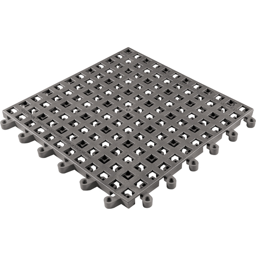 Tapis Ergodeck tout usage No 564 & No 566, PVC, 1-1/2' la c, 1-1/2' lo, 7/8" &eacute;paisseur, Charbon Kelford
