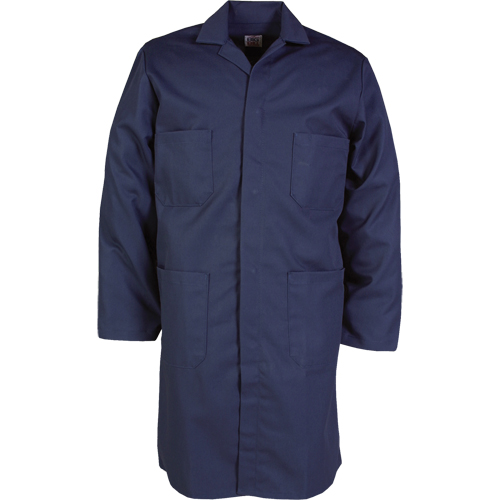 Lab Coat, Poly-Cotton, 46, Navy Blue Kelford