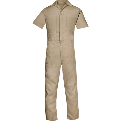 Short Sleeved Coveralls, Men's, Tan, Size Small Kelford