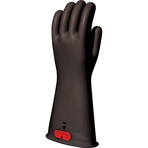 Gants isolants en caoutchouc naturel noir, ASTM classe 0, Taille 8, 14" lo Kelford