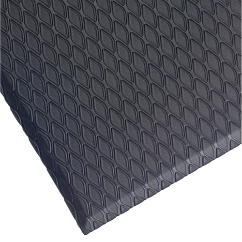 Cushion Max Mats, Diamond, 3-3/4' x 5-3/4' x 5/8", Charcoal, Nitrile/PVC Kelford
