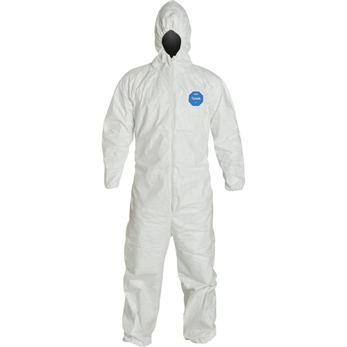 Hooded Coveralls, 2X-Large, White, Tyvek&reg; 400 Kelford