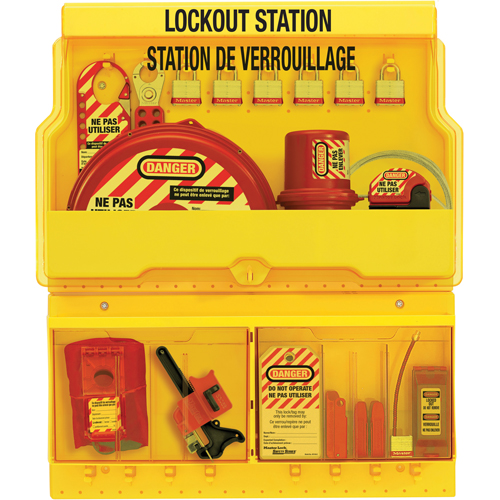 Deluxe Lockout Stations, Aluminum Padlocks, 32 Padlock Capacity, Padlocks Included Kelford
