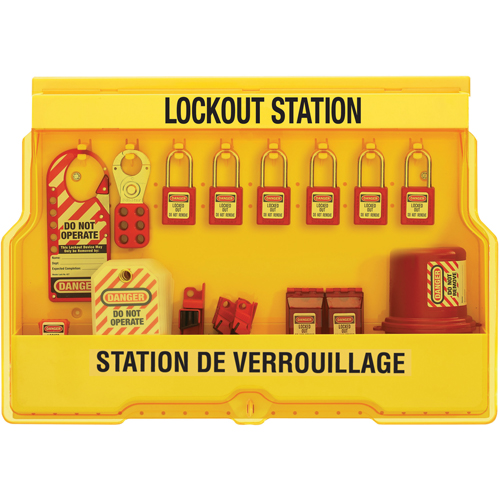 Postes de verrouillage &eacute;lectrique, Cadenas Thermoplastique, Capacit&eacute; de 16, Cadenas Compris Kelford